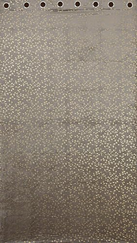 Image of Fabrilia Soft Velvet Printed Long Door Curtains for Living Room /Bedroom (9 Feet Long, Grey, Pack of 1 Piece)