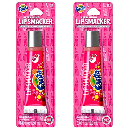 Lip Smacker Refreshing Glide On Lip Gloss, Fanta Strawberry, 0.4 oz / 12 mL (2 Packs)