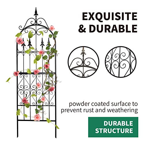 Scendor Garden Trellis 70”H X 21.7”W For Climbing Plants - Heavy Duty Metal Iron Wire Vine Flower Trellis For Rustproof Outdoor Climbing Plants Support #TOP4