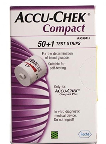 Accu-Chek Compact 51 Test Strips - for use with Compact Plus Meters Only- Pack of 2 Boxes