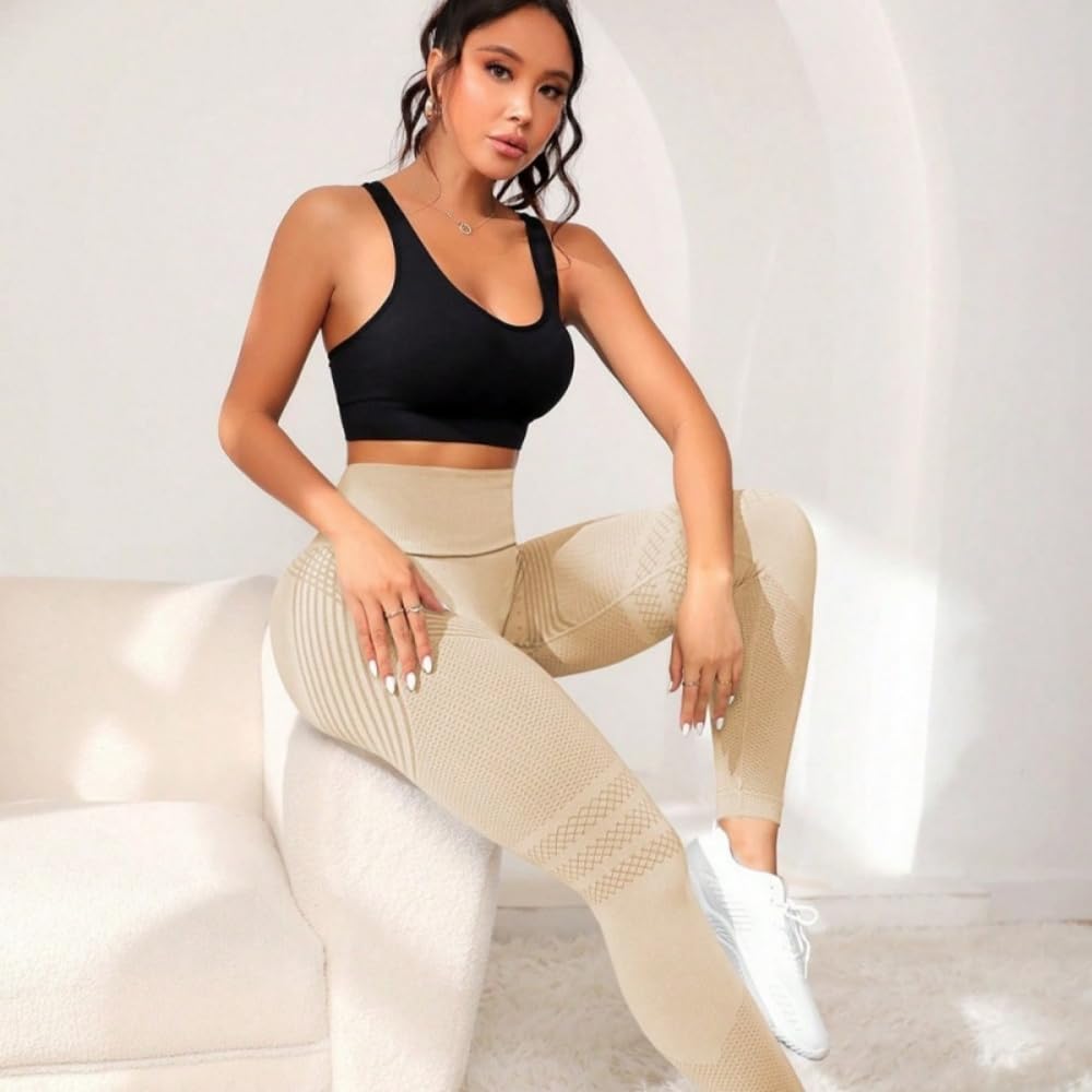 Arlaya Legging Sculptant 3D-Anti-Cellulite pour Femme,Taille Haute,Opaque,Élastiquepour Pilates Fitness Gym Jogging Exercice