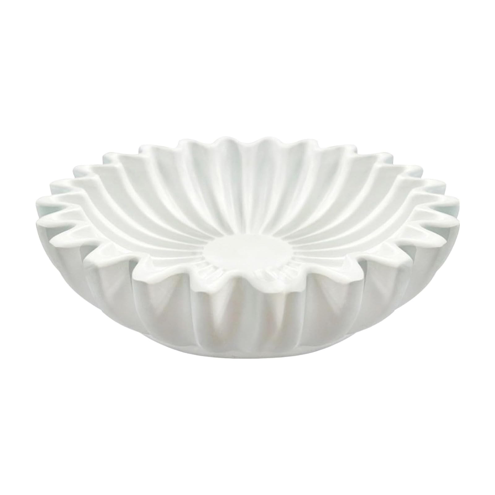 Coupe à fruits coquillage de Saint-Jacques en résine blanche 15cm pour table basse moderne