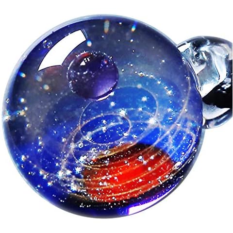 Pavaruni Original Galaxy Pendant Necklace, Universe Glass, Space Cosmos Design,Birthday Christmas Gift Art Japan Handmade Craftsman (Rheia) Cover