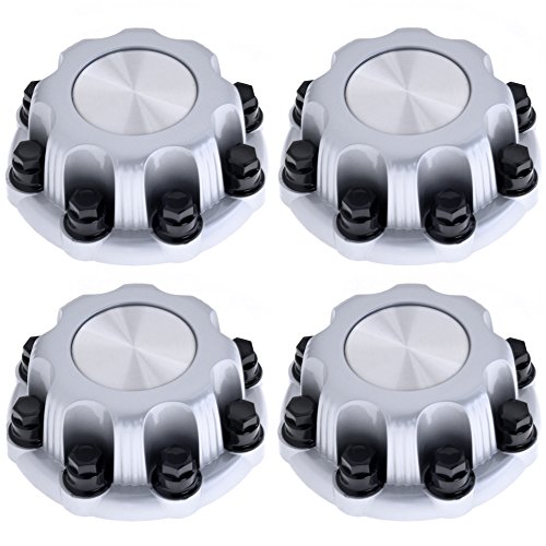 Set Of 4 Replacement Aftermarket Silver Center Caps 16" (8 Lug Wheels) Fits Silverado Avalanche Suburban 2500 3500 Pickup Truck Suv - Replaces Part Number: 5079, 15039489, 15039488, 9597169, 9597170 #TOP1