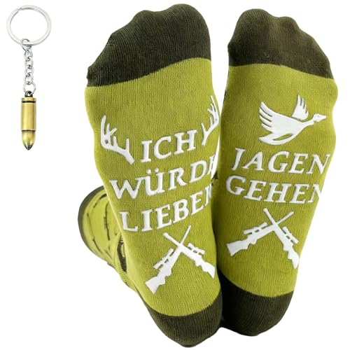 PHOGARY Regalos de caza para hombres, divertidos calcetines de caza con llavero, accesorios de caza, regalos de cazador, regalos de Navidad, regalos de cumpleaños para hombres