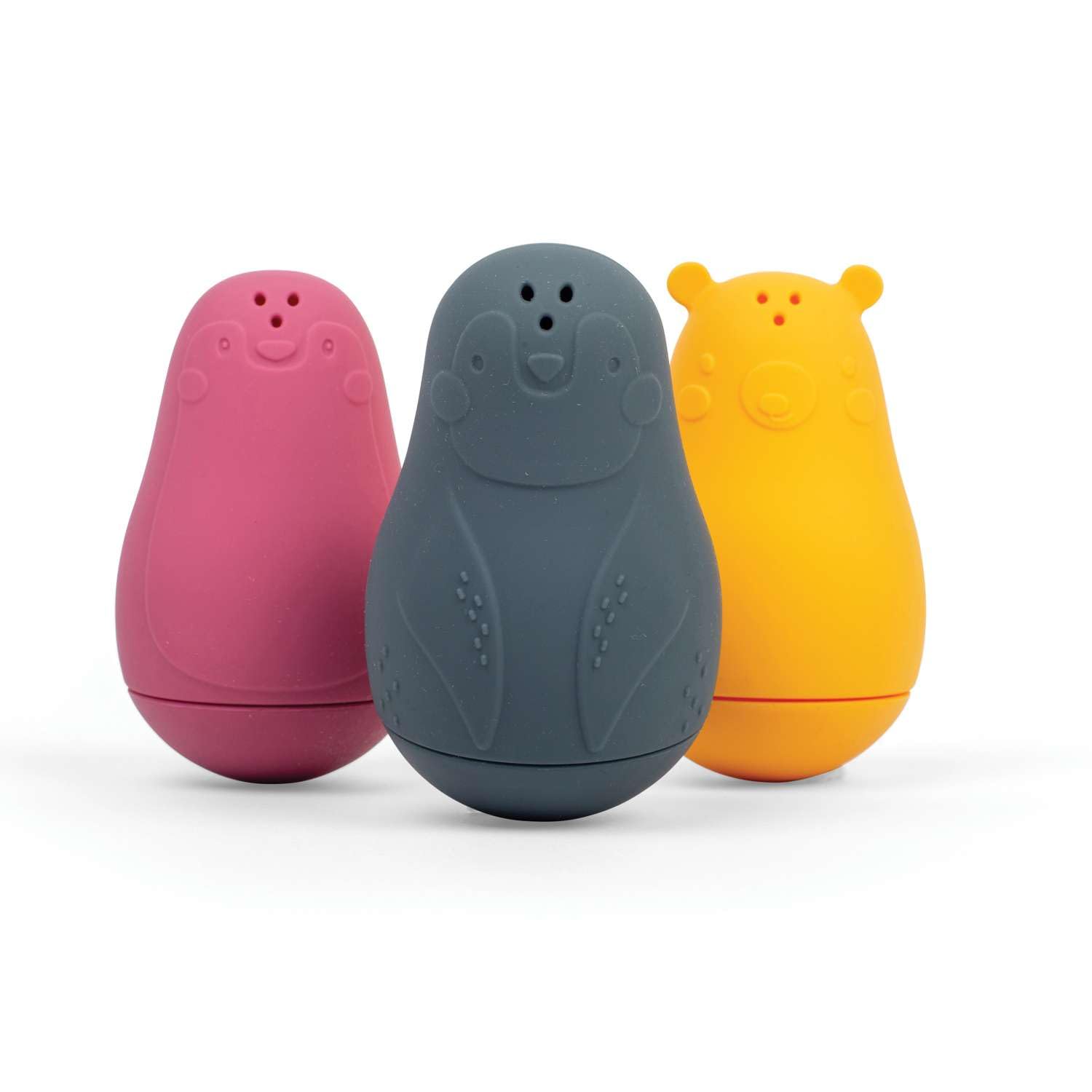 Bigjigs Toys - Bath Buddies - 3-częściowa zabawka do kąpieli dla małych dzieci, zabawka do kąpieli, zabawka wodna, 12 miesięcy, zrównoważona produkcja