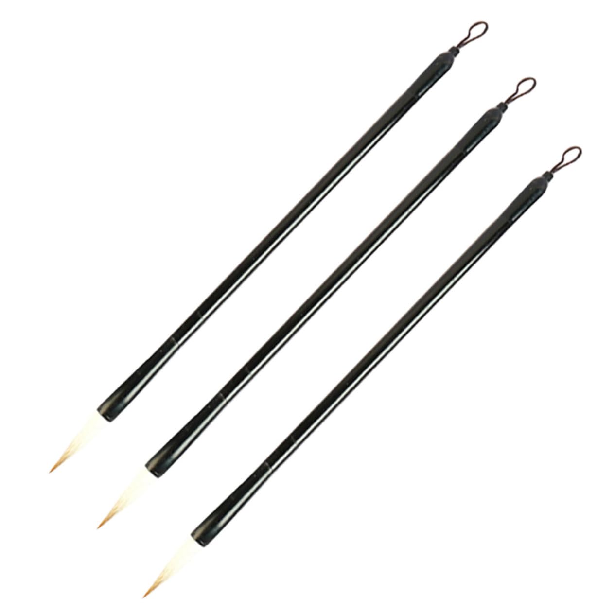 NUOBESTY Calligraphy Brush Pens for Beginners 3-piece Set Metal Shaft Chinese Writing Brush Practice Supplies