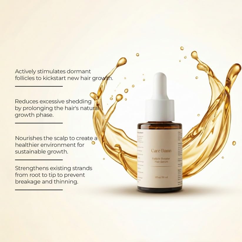 Image of CARE DAMN Hair Regrowth Serum for Hair Fall Control | Redensyl, Procapil, Anagain, Baicapil & Rosemary Extract | Follicle Booster for Stronger Hair | Suitable for Men & Women (30 ml) (Pack of 1)