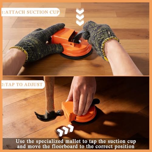 Floor Gap Fixer Tool, Laminate Flooring Tools Floor Gap Fixer, Heavy Duty Floor Gap Tool for Laminate Wood Flooring Gap Repair & Installation Hjpzrui - 3