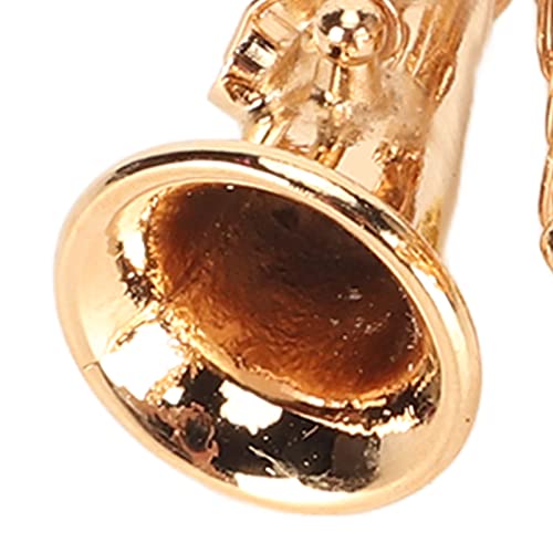FOLOSAFENAR Broche miniature en forme de saxophone de musique en métal élégant pour anniversaire – vue 8