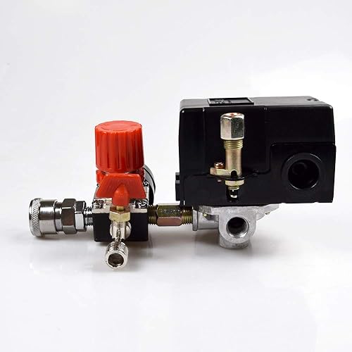 Miniatura 6 de Regulador de presión de aire Regulador de presión del compresor de aire con dial, medidor de aire 0-175 PSI es adecuado para piezas de repuesto del