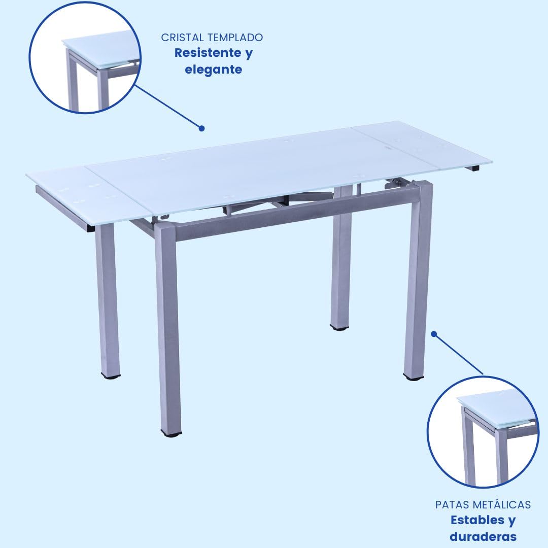 Mesa Cocina Extensible - Mesa Cocina Pequeña - Medidas 100/140x60x75 cm
