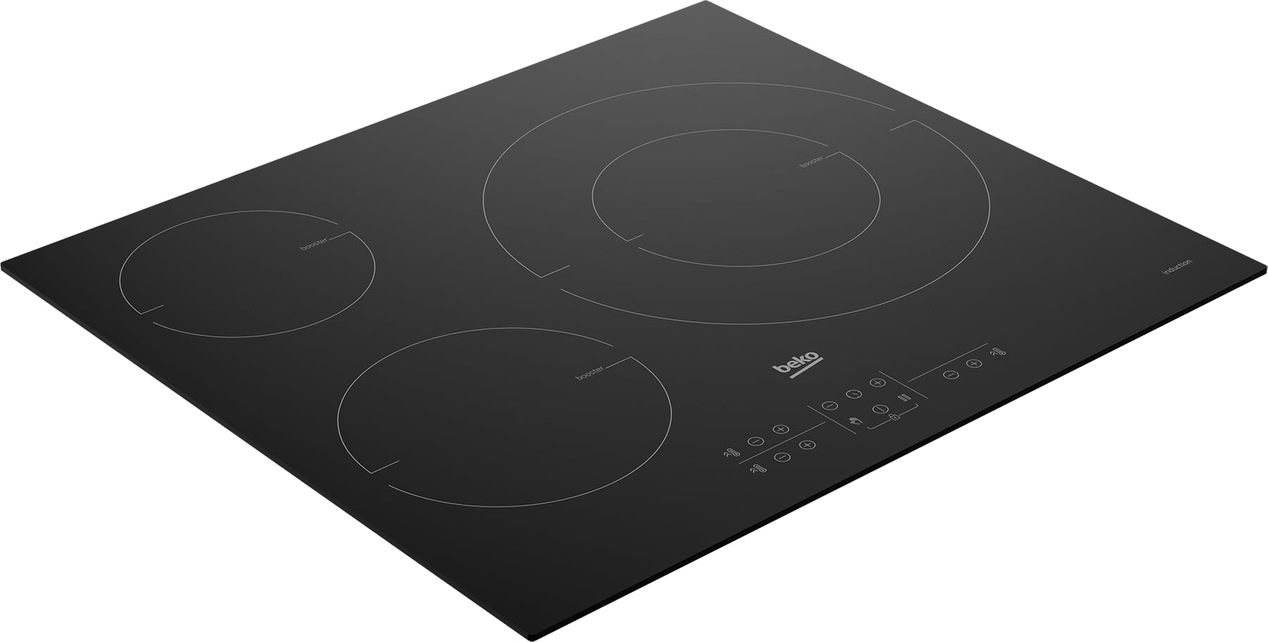 Beko HII63205MT Placa Inducción 60cm 3 zonas Duo 32cm 7200W Negra