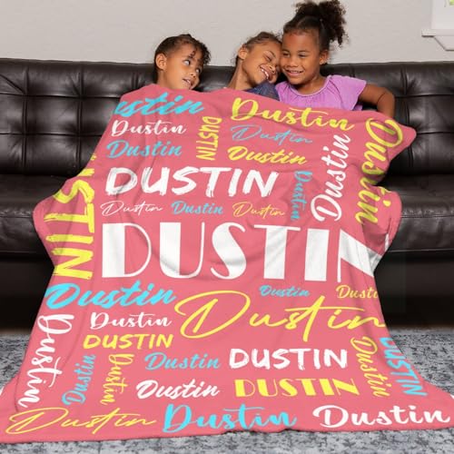 Personalized Blankets for Kids with Names Customized Blankets with Name for Adult Custom Blanket Gift for Birthday Christmas Valentines Day Gift