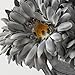TOPIA Artificial African Daisies Flowers African Daisy Silk Flowers Artificial Gerbera Daisies Pack of 10 (Grey)
