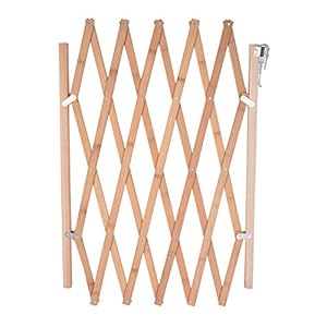 Hoomall-Retractable-Pet-Gate-Expandable-Dog-Fence-Wooden-Screen-Door-Accordion-Gates-Portable-for-Doorways-Dog-Pet-Gate-Pet-Safety-Patio-Garden-Lawn Expandable Dog Fence