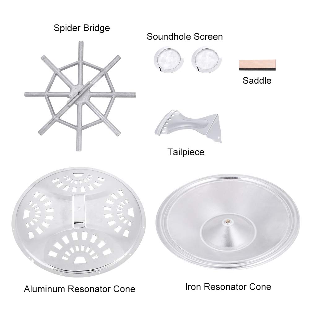 KUIDAMOS Zestaw Akcesoriów Gitarowych z Rezonatorem Spider Bridge z Materiałami Najwyższej jakości. Łatwa Instalacja dla Miłośników Dobro
