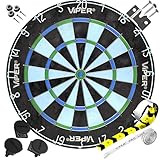 Viper Chroma Tournament Bristle Steel Tip Dartboard Set with Staple-Free Bullseye, Metal Triangular Spider