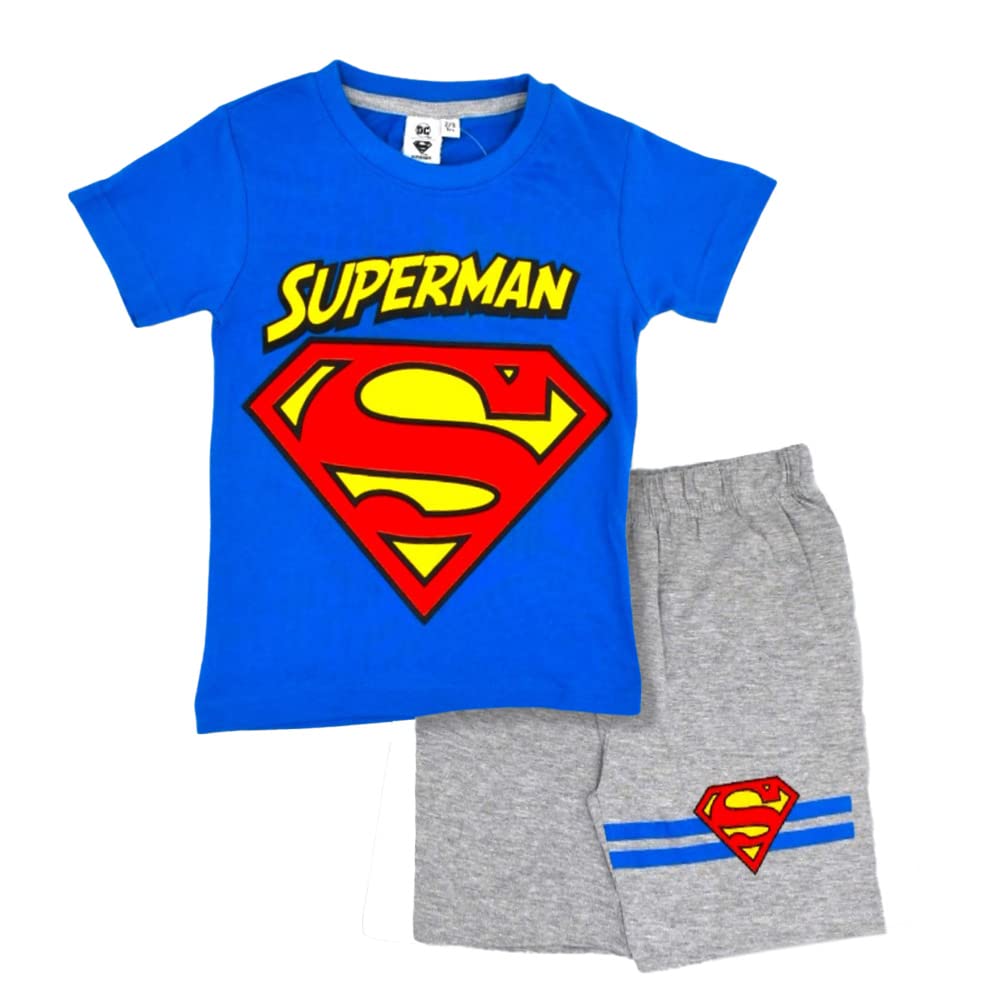 Pierre Donna Boys Superman T-Shirt and Shorts Set - Stylish, Comfortable, and Perfect for Summer