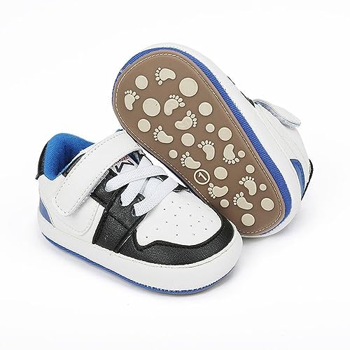 Image of Clowora Unsex Baby Shoes Boys Girls Infant Sneakers Non-Slip Soft Rubber Sole Toddler Crib First Walker Lightweight Shoes