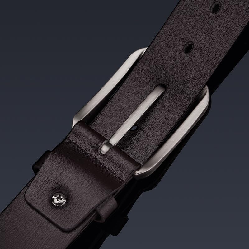JSEIAJB Cowhide Belt Business Casual Pants Belt Middle-Aged and Young Belt(110cm)4