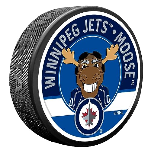 Sports Decor Winnipeg Jets Moose Mascot Textured Puck