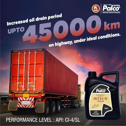 Image of PALCO HITECH 15W40 API: CI4 / SL Heavy Duty Diesel Engine Oil Synthetic Technology | Maximum Power & Superior Protection | For SUVs, MUVs & Crossovers | 3.5 Litre (Pack of 1)