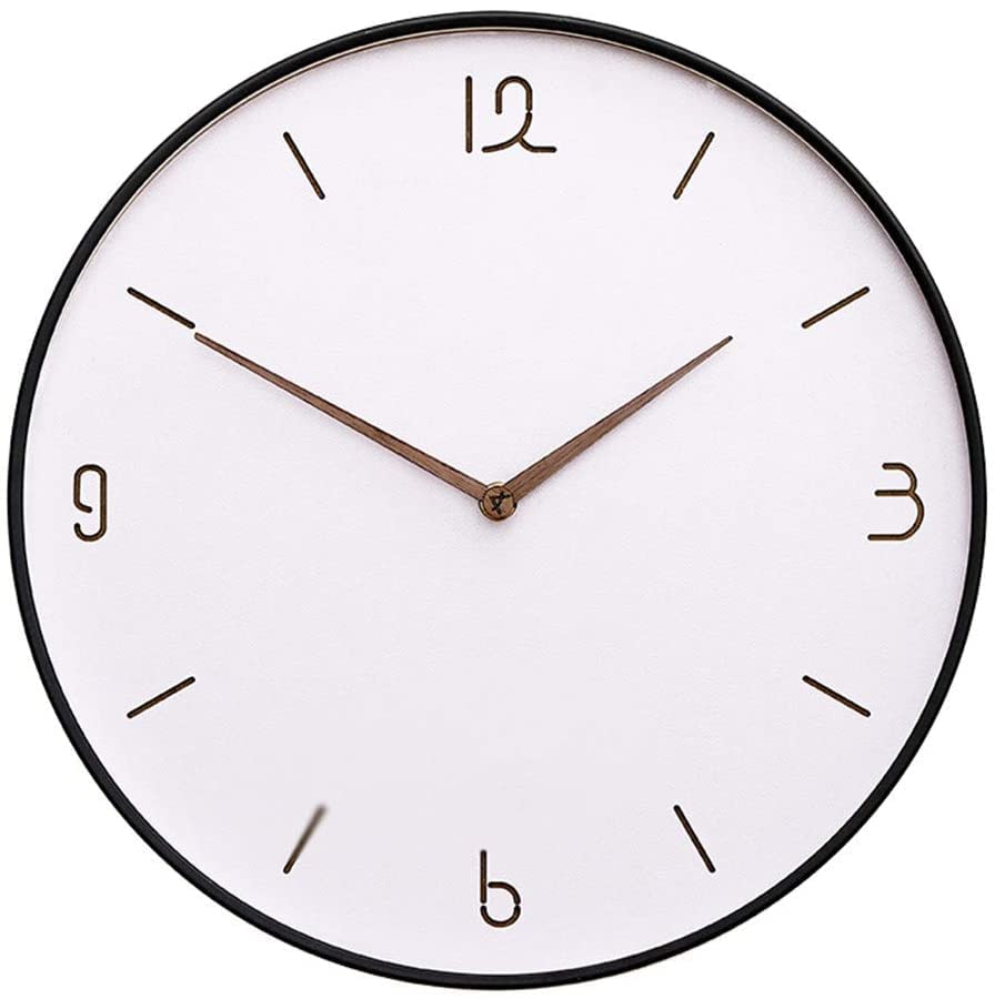 Horloge murale en métal précieux avec cadran de précision à quartz