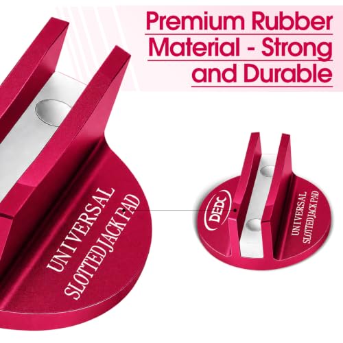 Image of DEDC Pink Universal Aluminum Pinch Weld Jack Pad with Grooved Magnetic