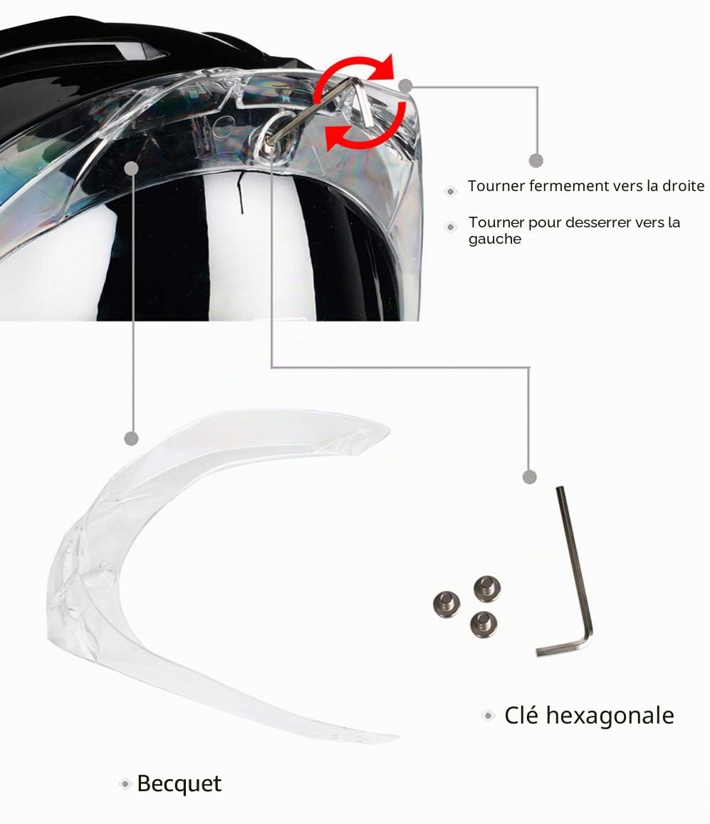 Casque de Moto Intégral Course Scooter pour Adultes (Matte de Fibre de Carbone Rouge et Noir, M)