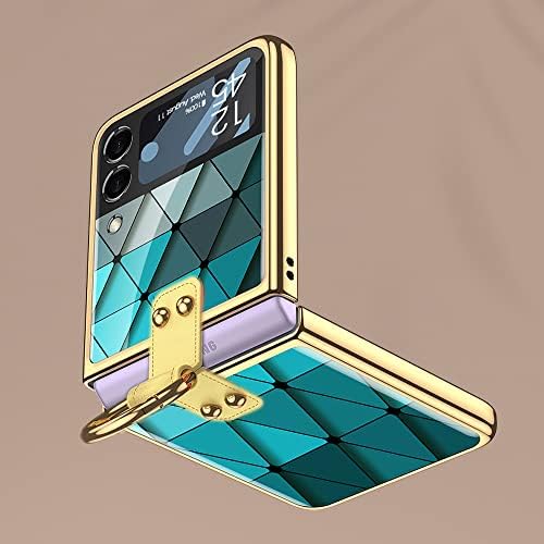 Simptech Phone Case for Samsung Galaxy Z Flip 3 5G (2021) Ring Design Hinge Protection With Back Screen Protector