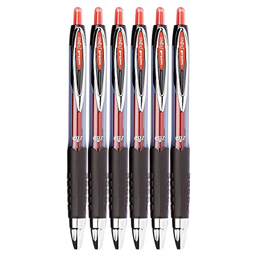 Uni-Ball Signo Gel 207 Rollerball 0.7mm 6 unidades rojo miniatura 2