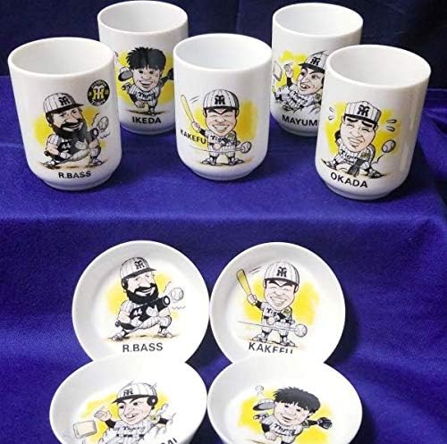 Amazon Co Jp 阪神タイガース 1985年優勝記念 イラスト湯呑 小皿 当時物レア 真弓 バース 掛布 岡田 池田 ムッシュ ホビー 通販