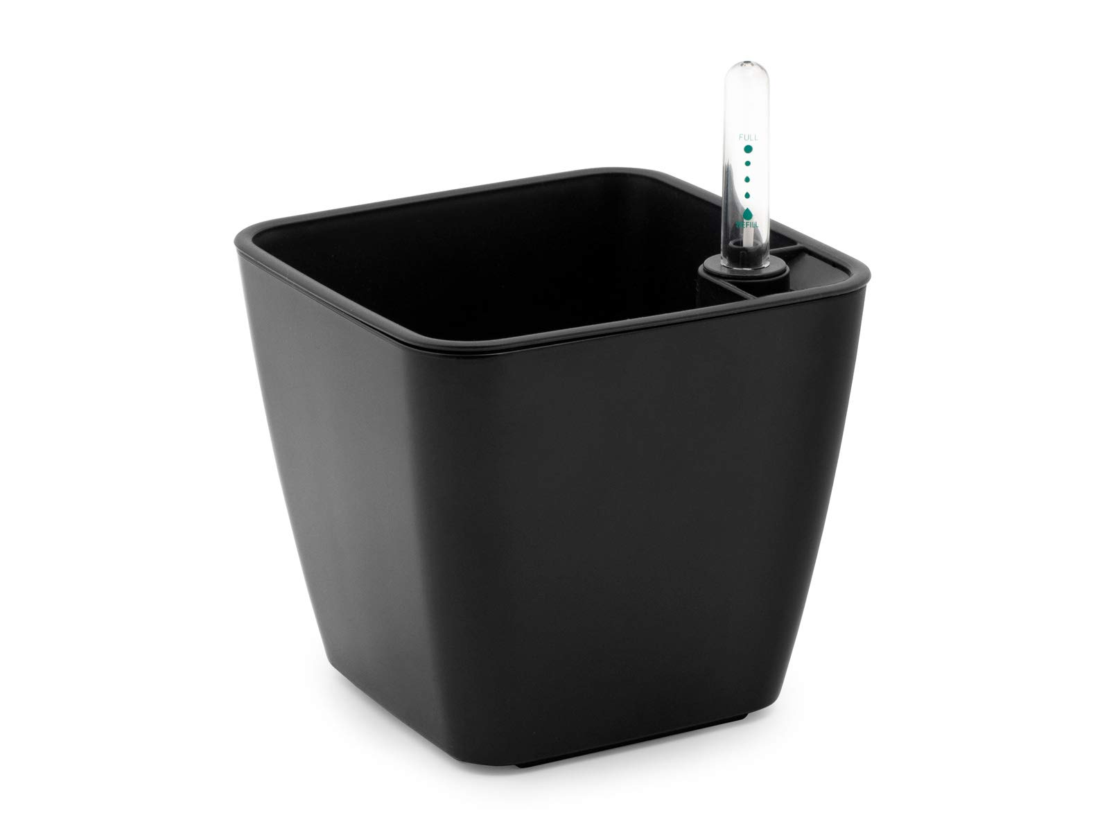 Self-watering designer flower pot with water level indicator for all types of plant, herbs, orchids, flowers, simple cultivation, GreenSun 13 x 13cm, more colours