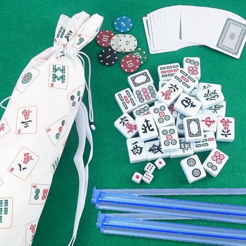 Bolsa de Lienzo para Fichas Mahjong con Cierre Ajustable 2 Piezas miniatura 5