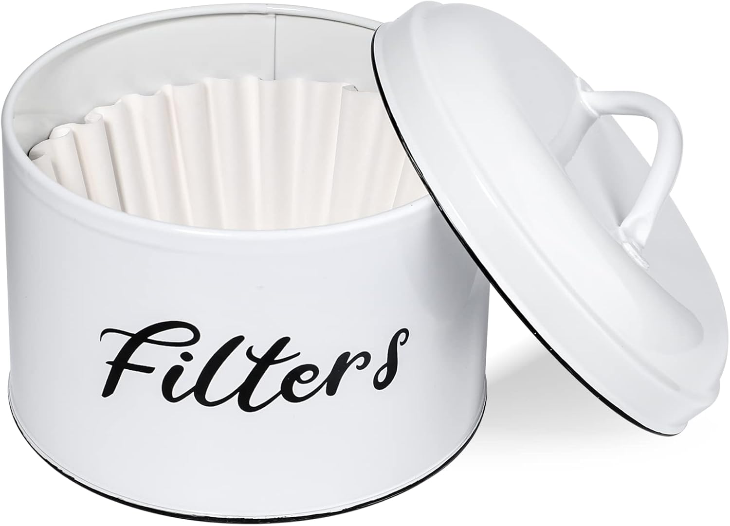 webake Coffee Filter Holder Coffee Filter Papers Storage Container with Lid for Storing Various