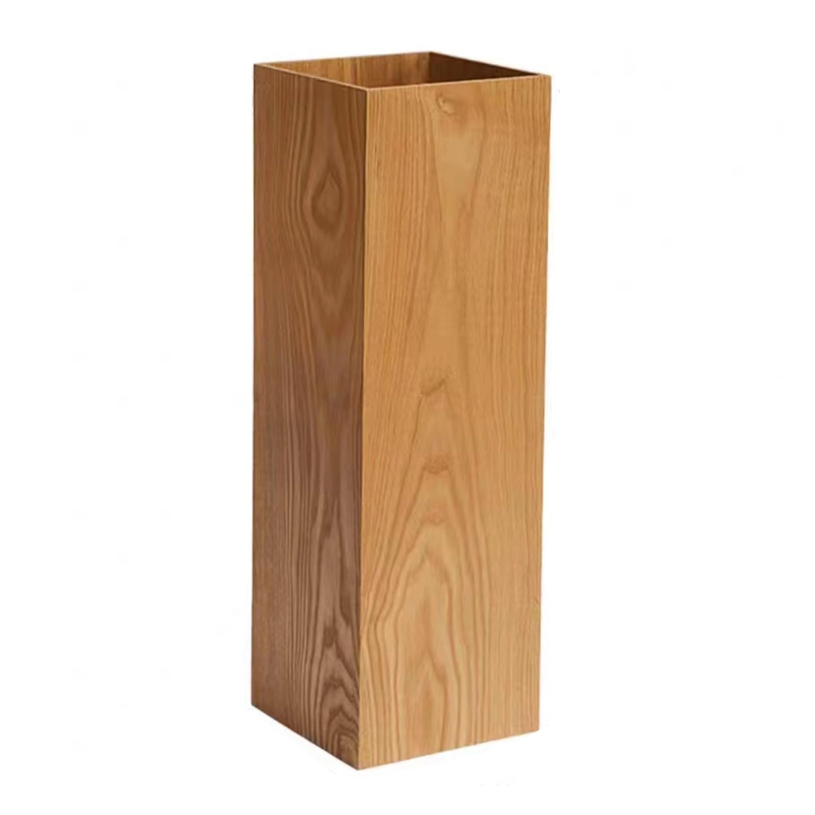 FCXWEVR Wooden Square Umbrella Stand Retro Freestanding Umbrella Holder for Entryway Foldable Umbrella Storage Rack - Light Brown Color Perfect for Cane and Umbrella nization.