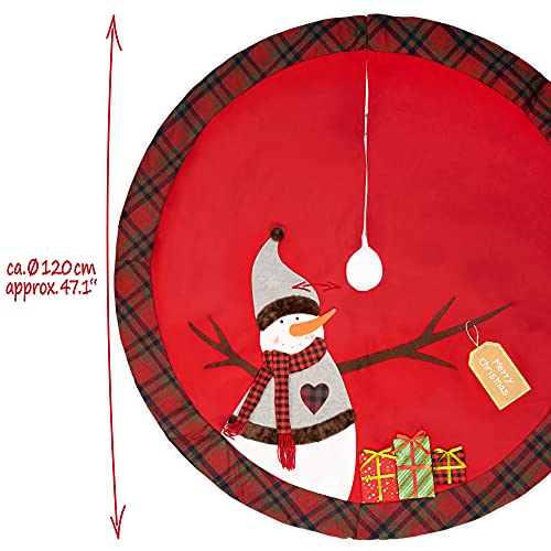 com-four® Premium kerstboomdeken ter bescherming tegen dennennaalden - ronde kerstboomdeken voor de kerstboom - onderlegger met kerstmotief - Image 8