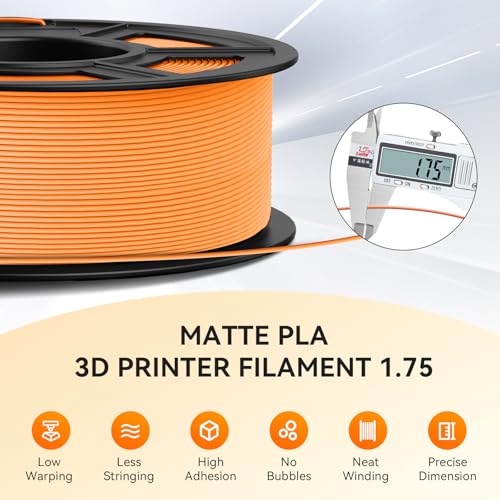 Image of TECBEARS Bone White Matte PLA 3D Printer Filament 1KG | Smooth Extrusion, Tangle Free, Vacuum Sealed, 1.75MM Filament ±0.02mm Accuracy, Compatible with Most FDM Printers
