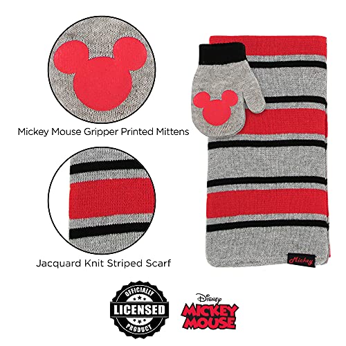 Image of Mickey Mouse Boys' Toddler Winter Hat, Scarf & Mittens Set for Ages 2-4 Or Hat, Scarves & Kids Gloves Sets for Ages 4-7