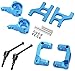 Integy RC Model C31089BLUE Alloy Steering & Caster Blocks, Suspension Arms & Drive Shafts for Tamiya Scale Off-Road CC01
