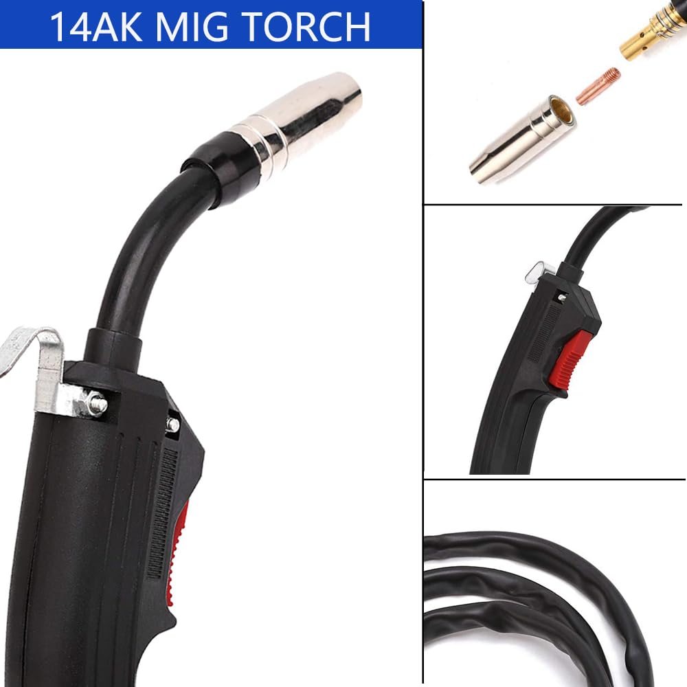 Soldador de Hilo Continuo Sin Gas 200 A, 3 en 1 Máquina de Soldador MIG Sin Gas/MMA/LIFT TIG - Inversor IGBT, 230 V, MIG 200