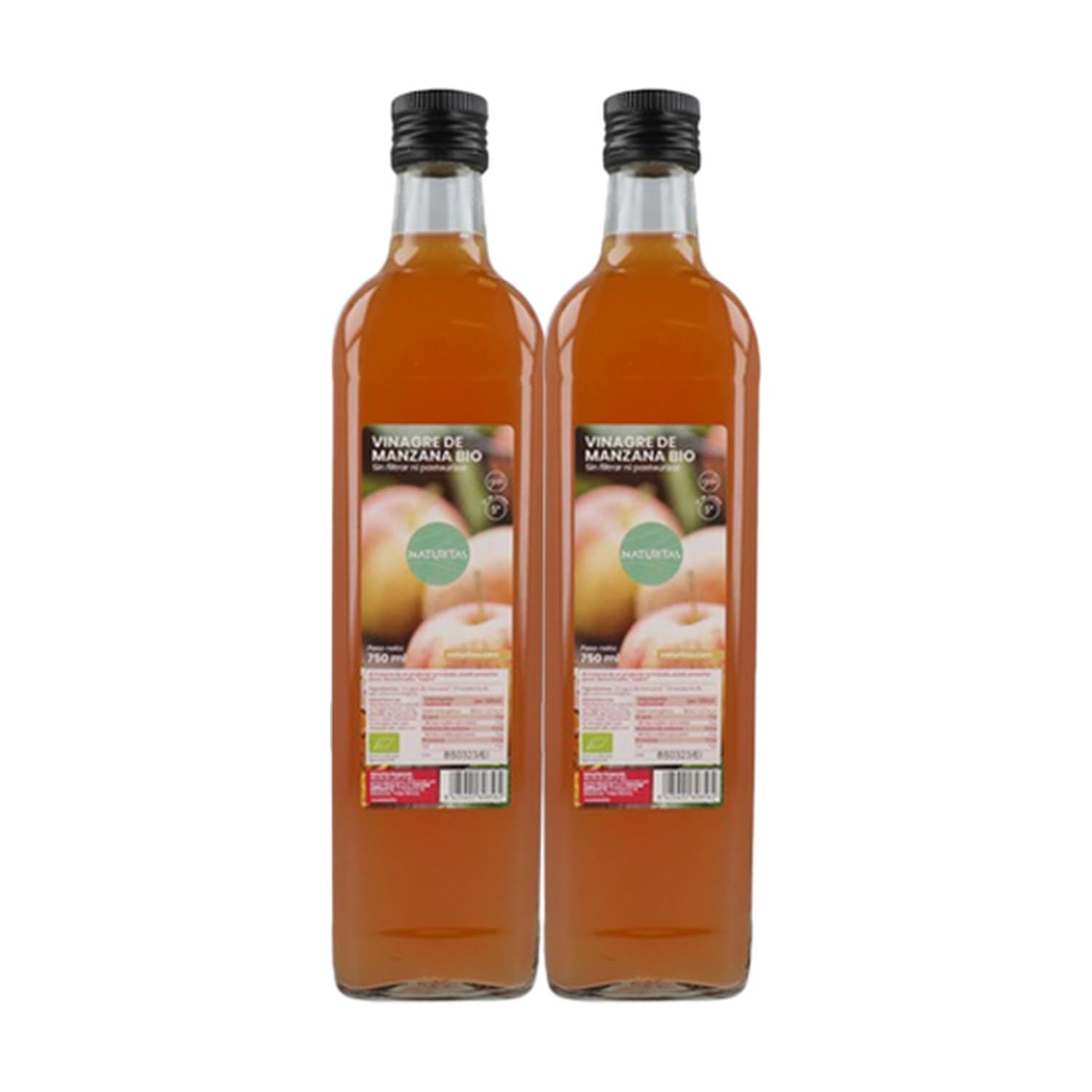 Naturitas Essentials Pack Vinagre de manzana sin filtrar Bio 2x750ml