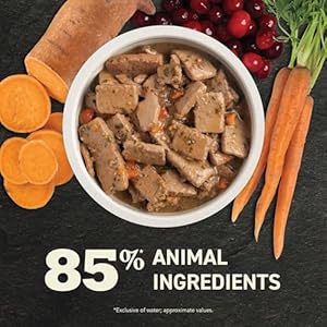 Acana premium chunks moist canine meals poultry recipe in rooster and turkey bone broth 12 8oz case of 12   cucciolini doodles