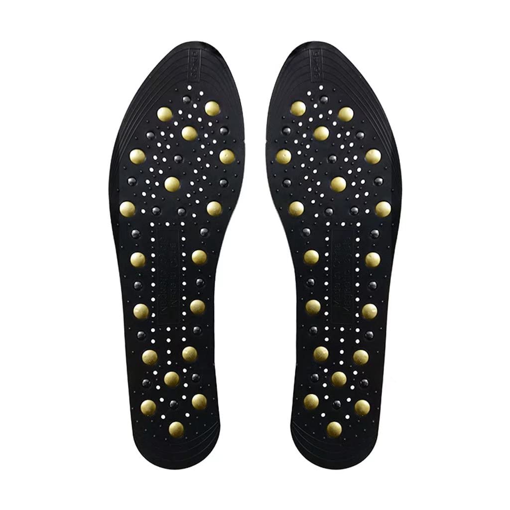 Solette, Solette Ortopediche con Massaggio Magnetico Migliorato, Deodorante Traspirante e Anti-Sudore, allevia Il Dolore ai Piedi la fascite Plantare(Black,2 Pair)