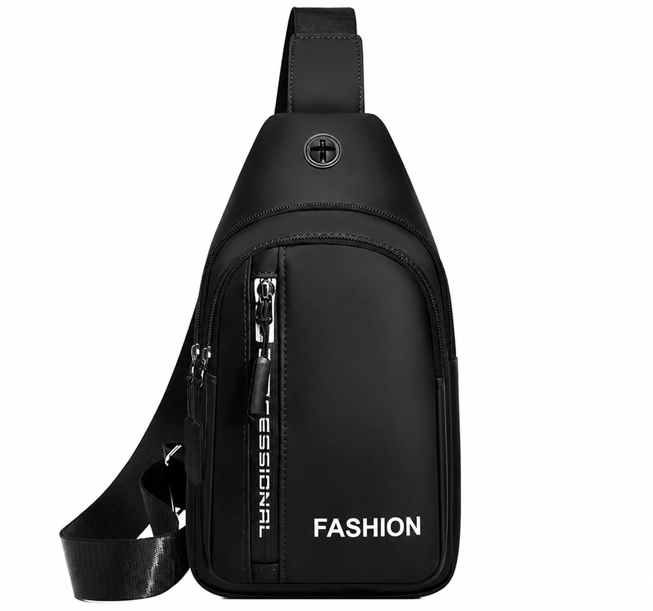 walizza lifestyle Water Resistant Sling Bag for Men & Women | Crossbody Travel Chest Bag | Multi Compartment Shoulder Bag | Casual Daily Use | (Black)-picture-12