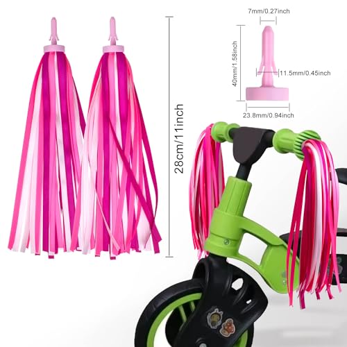 image for Mlurcu Bike Streamers for Girls 1 Pair, Bike Decorations Girls Bike Ta