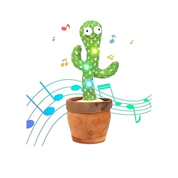 SM - Talking Cactus Baby Toys for Kids Dancing Cactus Toys Can Sing Wriggle & Singing Recording Repeat What You Say Funny Education Toys for Children Playing Toy for Kids