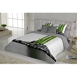 Tsuki Cañas y Piedras - Funda nórdica japonesa (Cama 90)