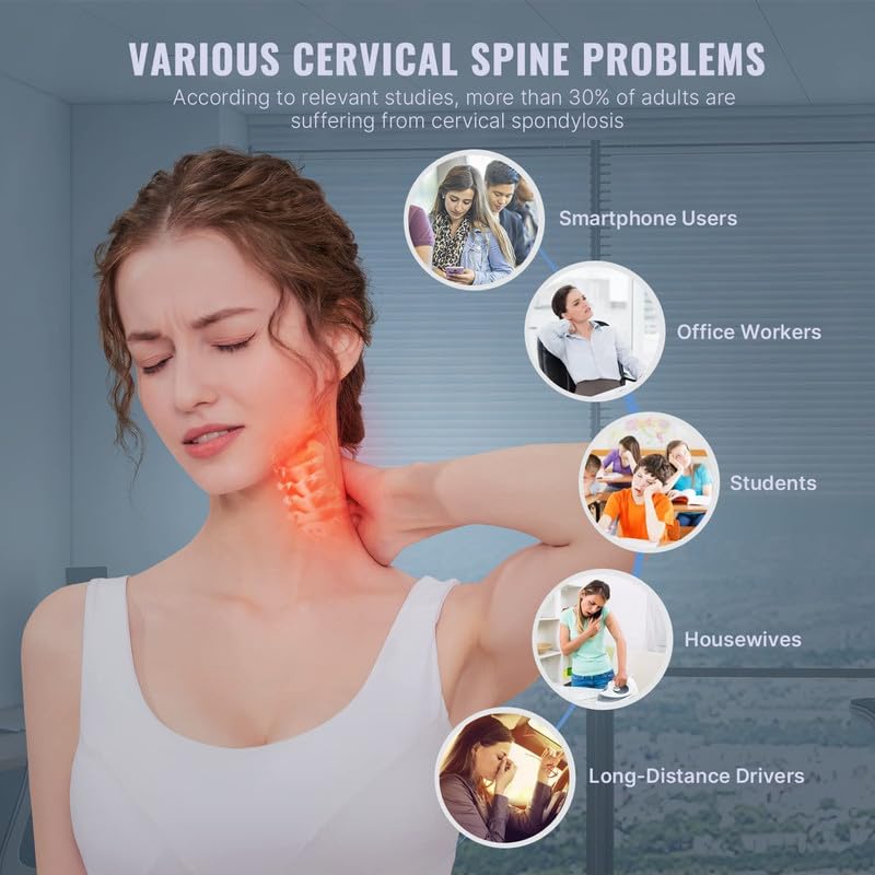 Foam Neck Stretcher for Neck Pain Relief, Neck & Shoulder Relaxer Cervical Traction Device Pillow for TMJ Pain Relief Muscle Relax Cervical Spine Alignment Acupressure Chiropractic Pillow